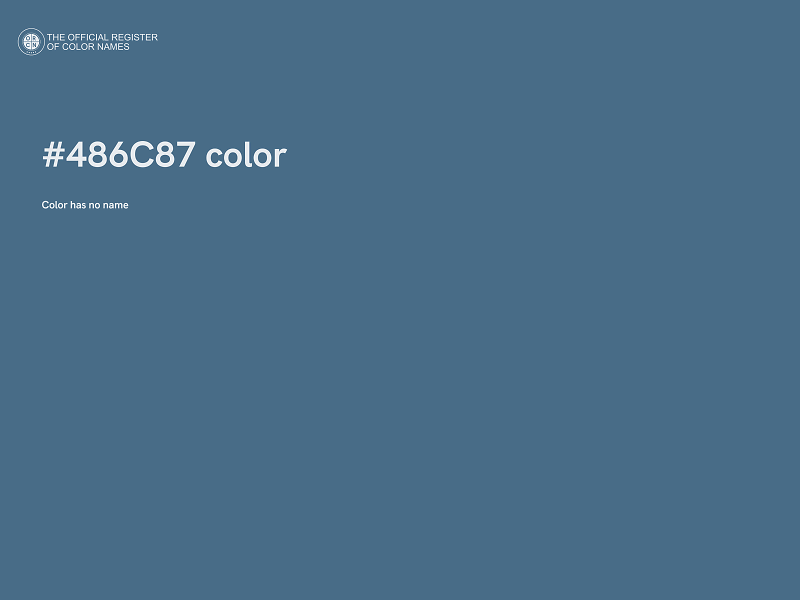 #486C87 color image
