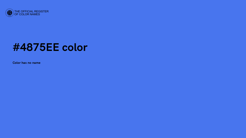 #4875EE color image