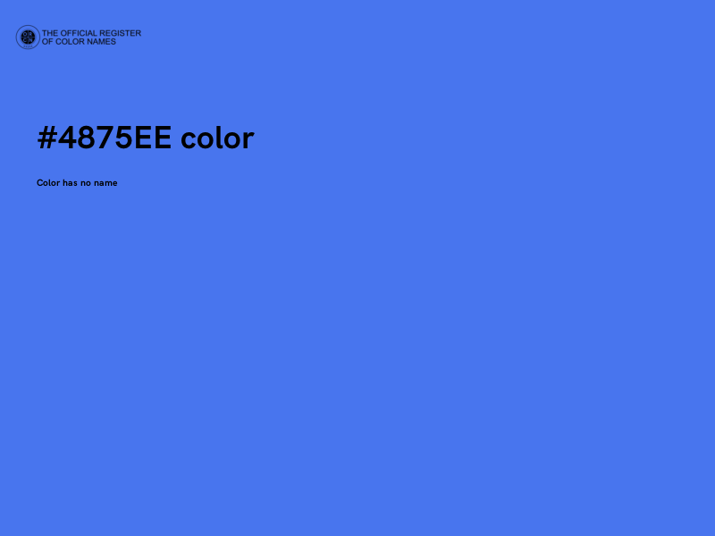 #4875EE color image