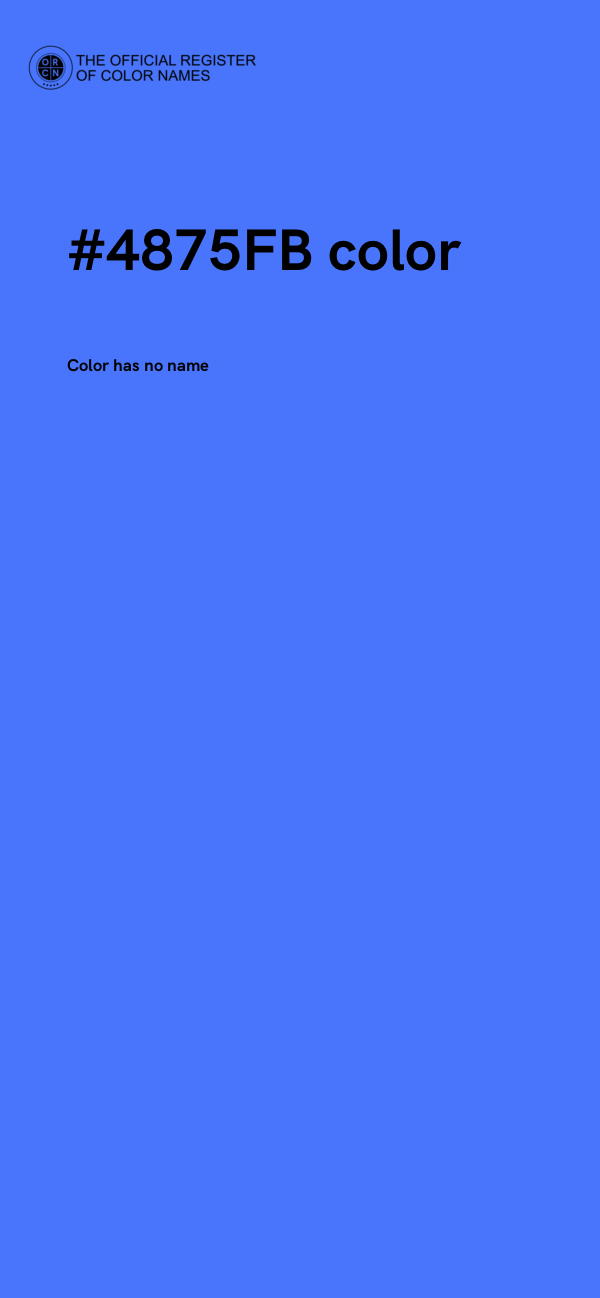 #4875FB color image
