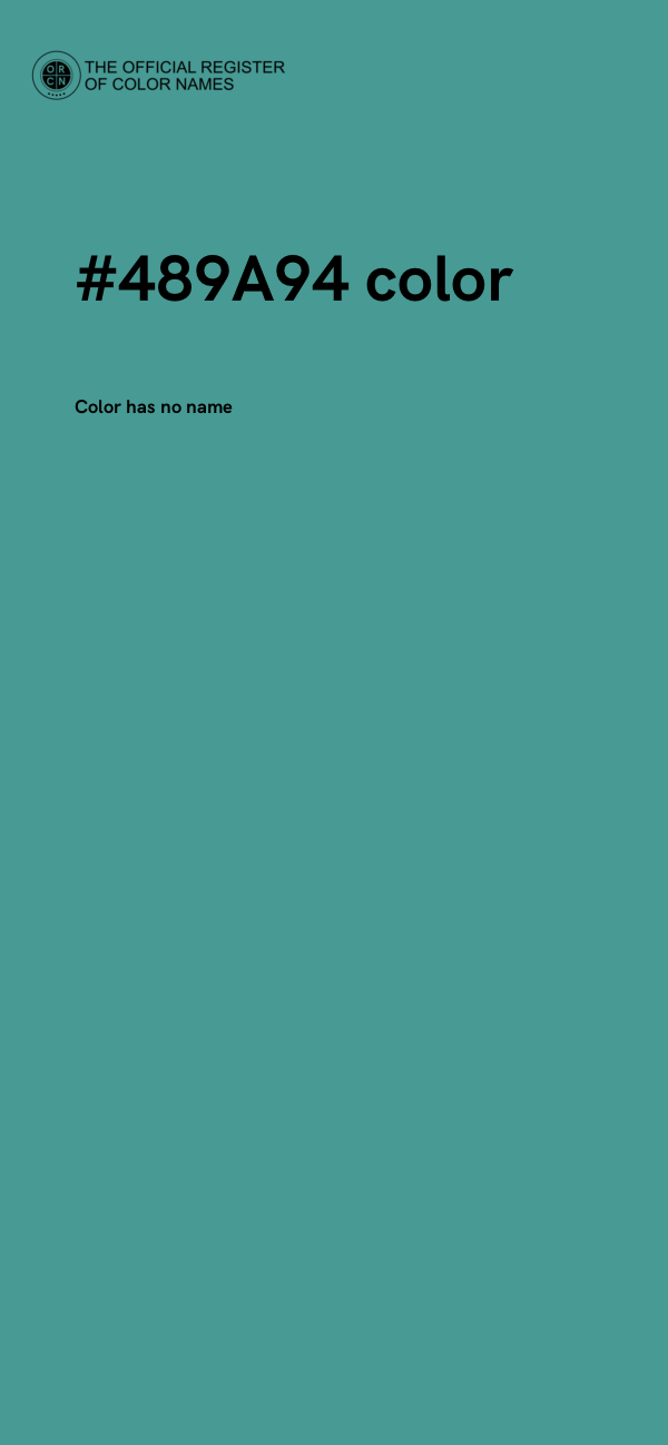 #489A94 color image