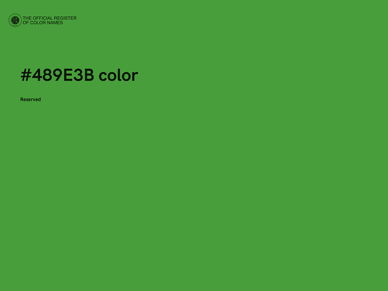 #489E3B color image