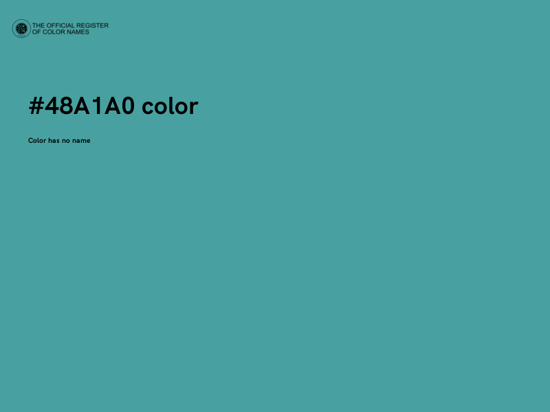#48A1A0 color image