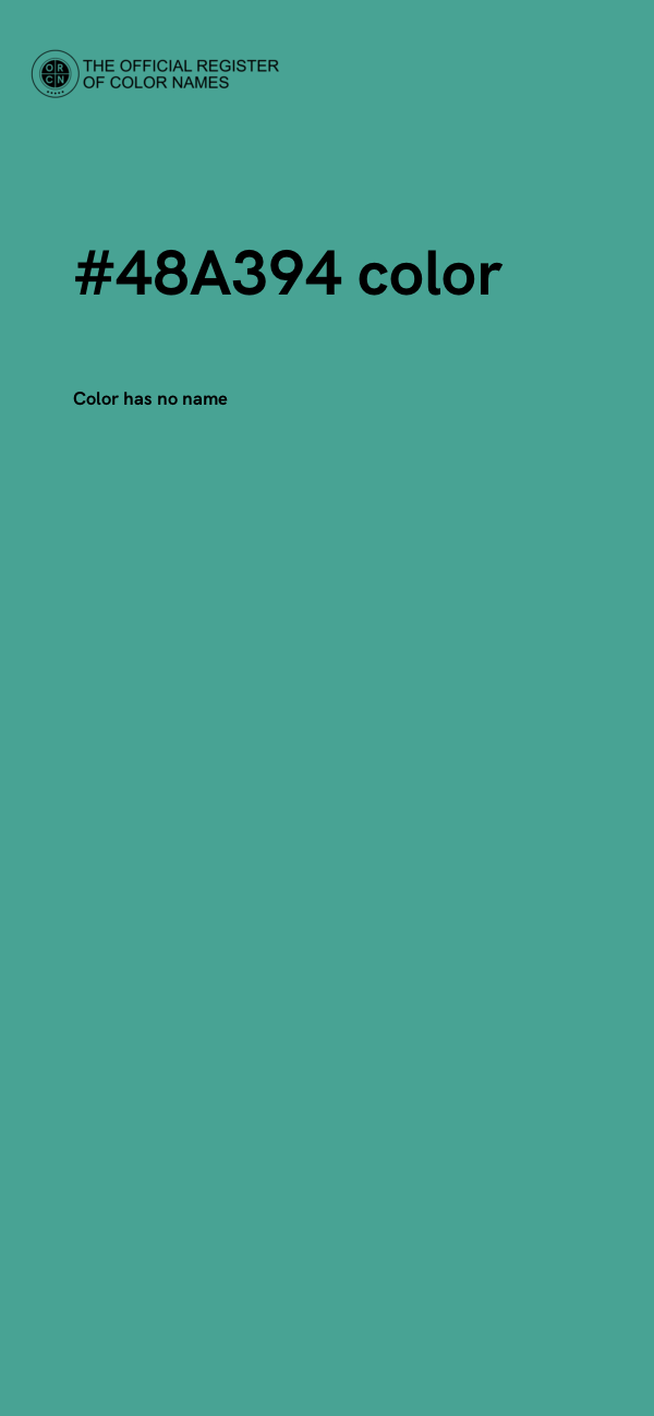 #48A394 color image
