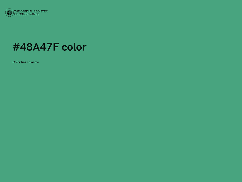 #48A47F color image