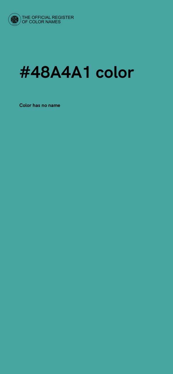 #48A4A1 color image