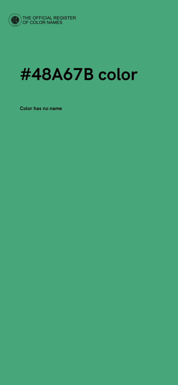 #48A67B color image