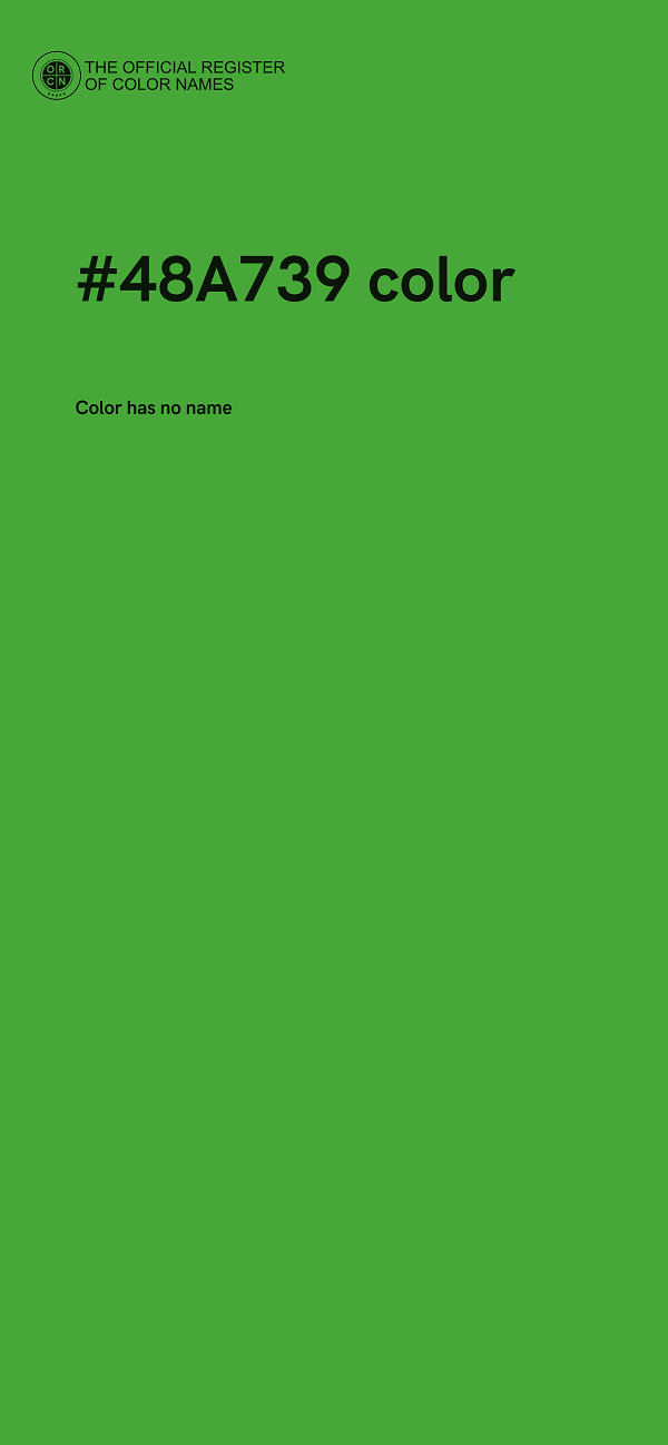 #48A739 color image