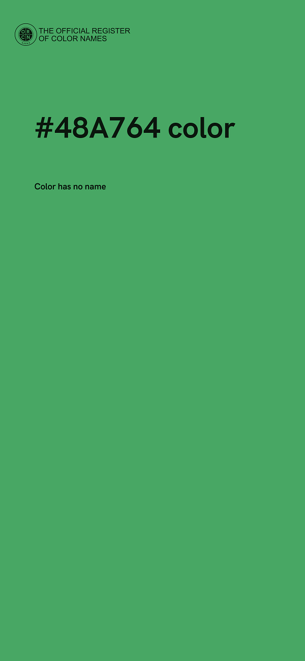 #48A764 color image