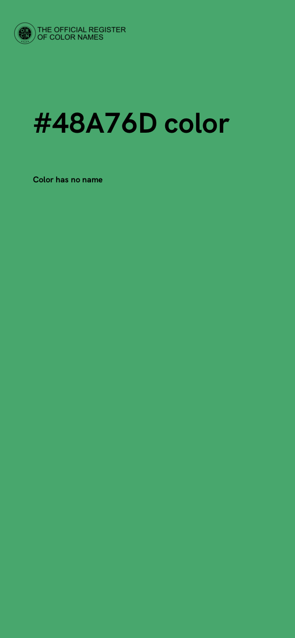 #48A76D color image