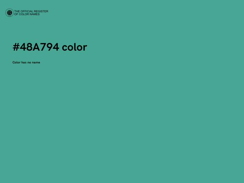 #48A794 color image