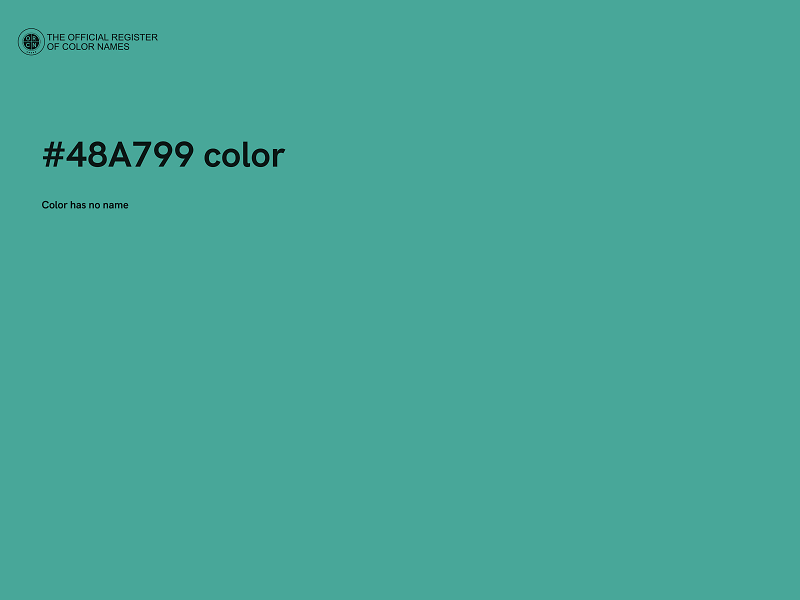 #48A799 color image