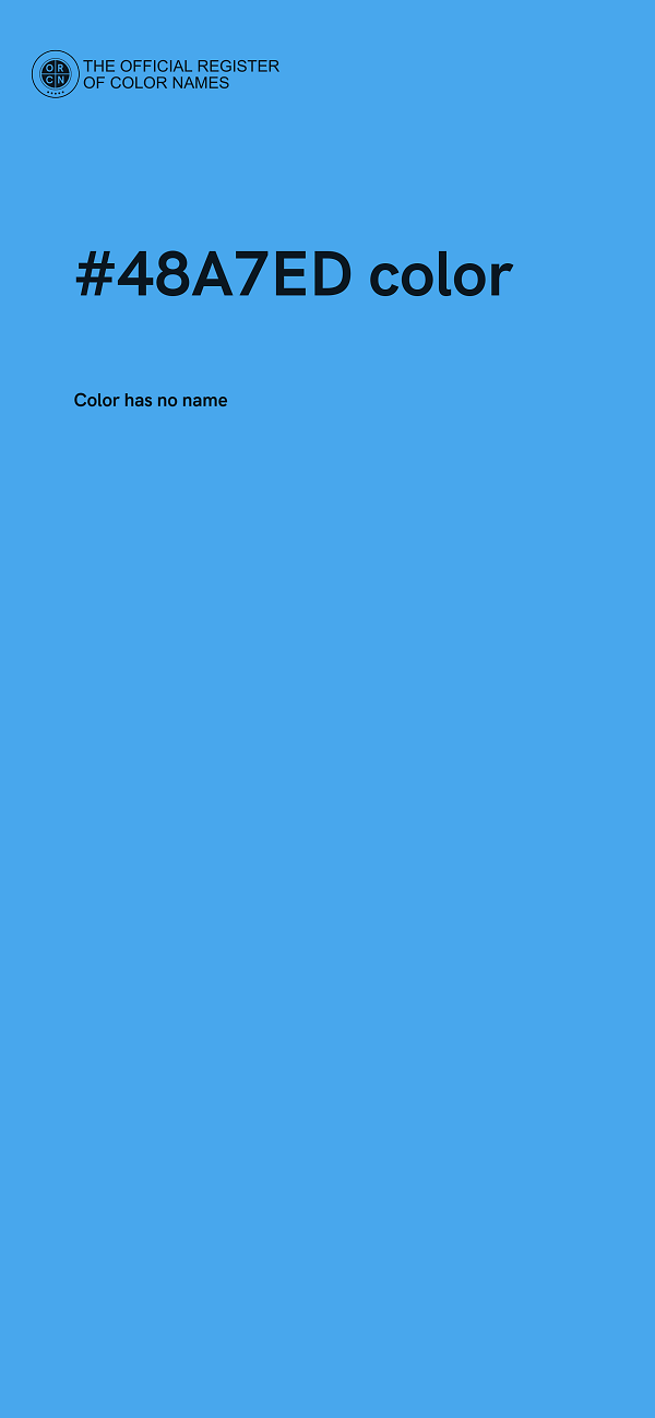 #48A7ED color image