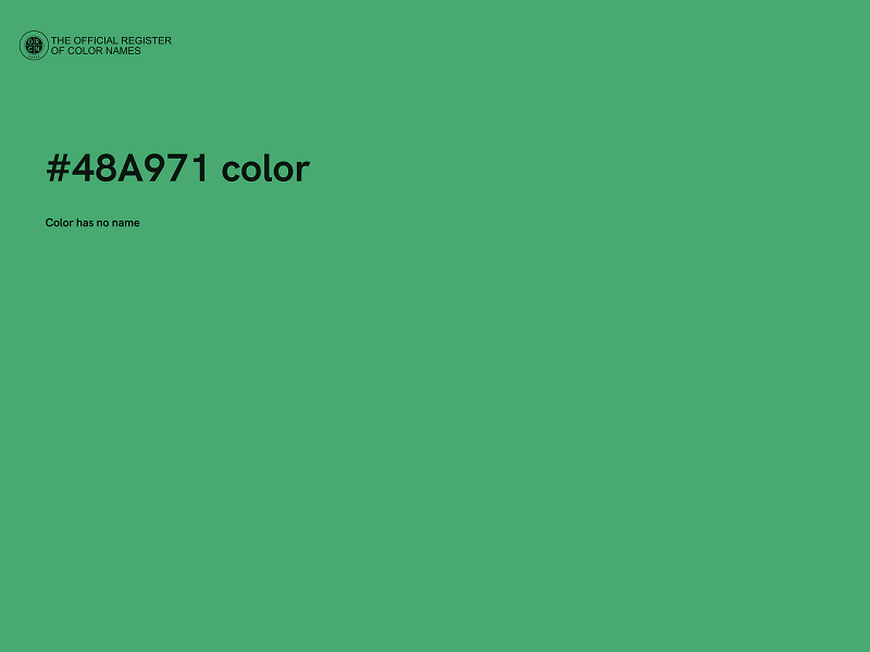 #48A971 color image