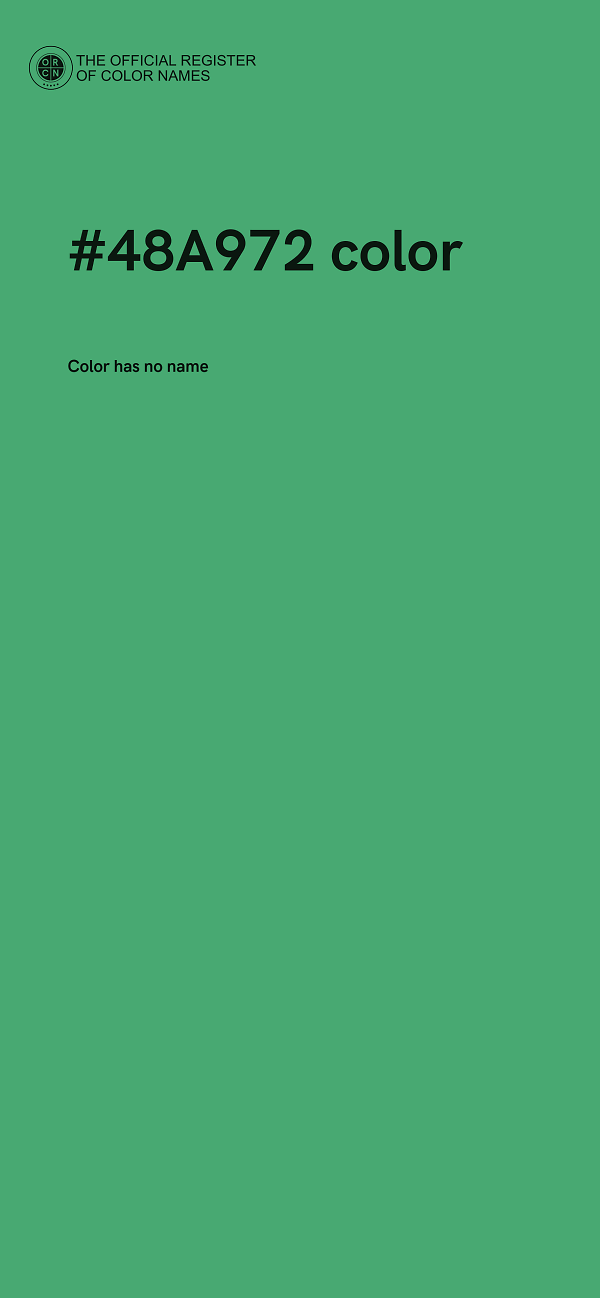 #48A972 color image