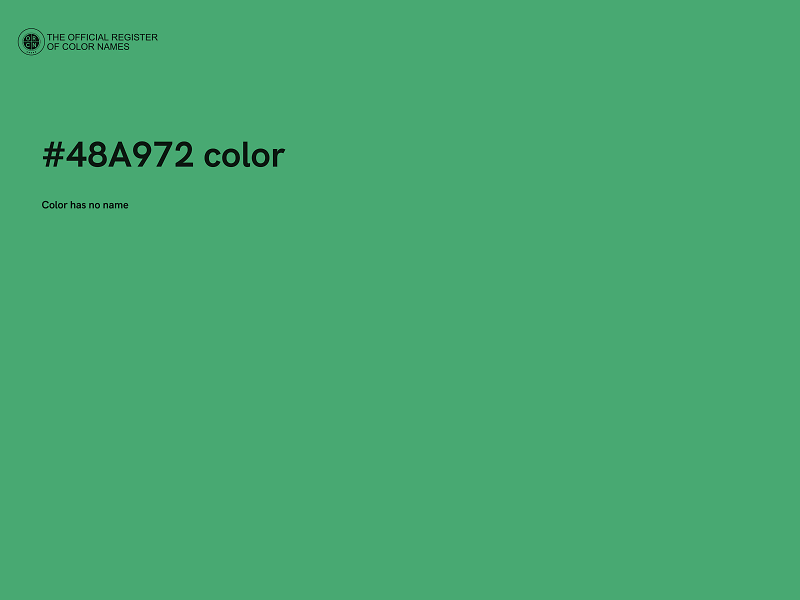 #48A972 color image
