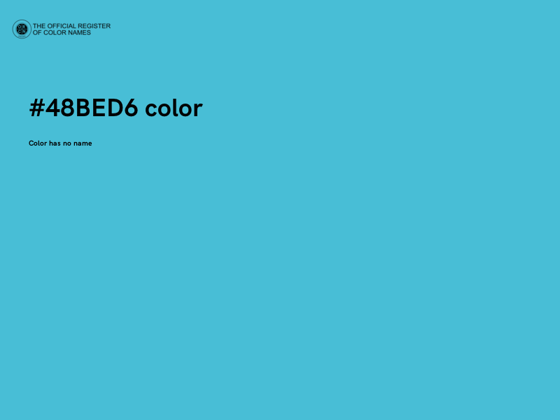 #48BED6 color image