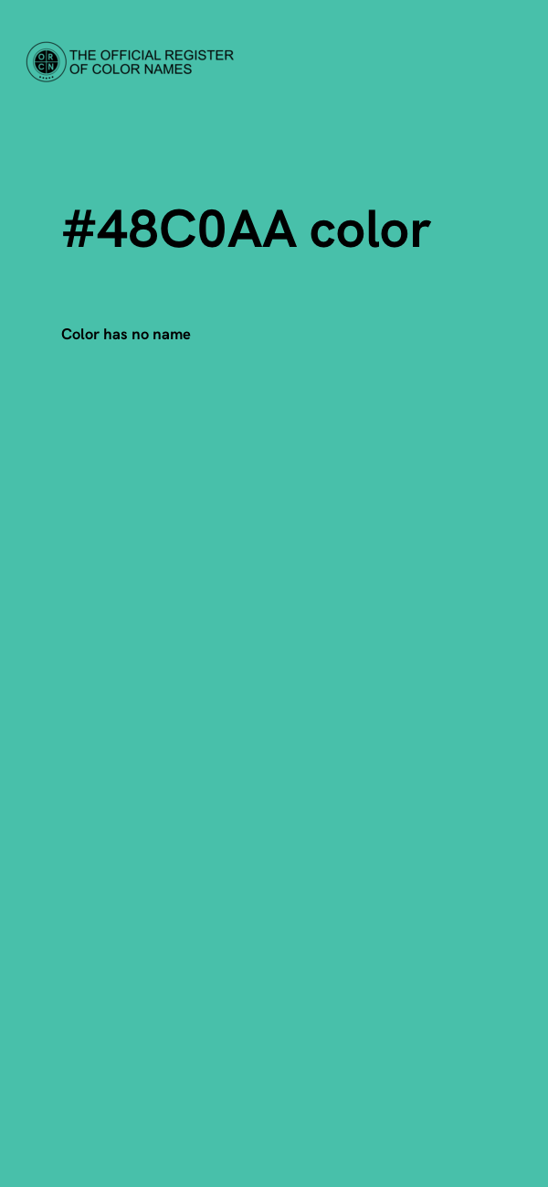 #48C0AA color image