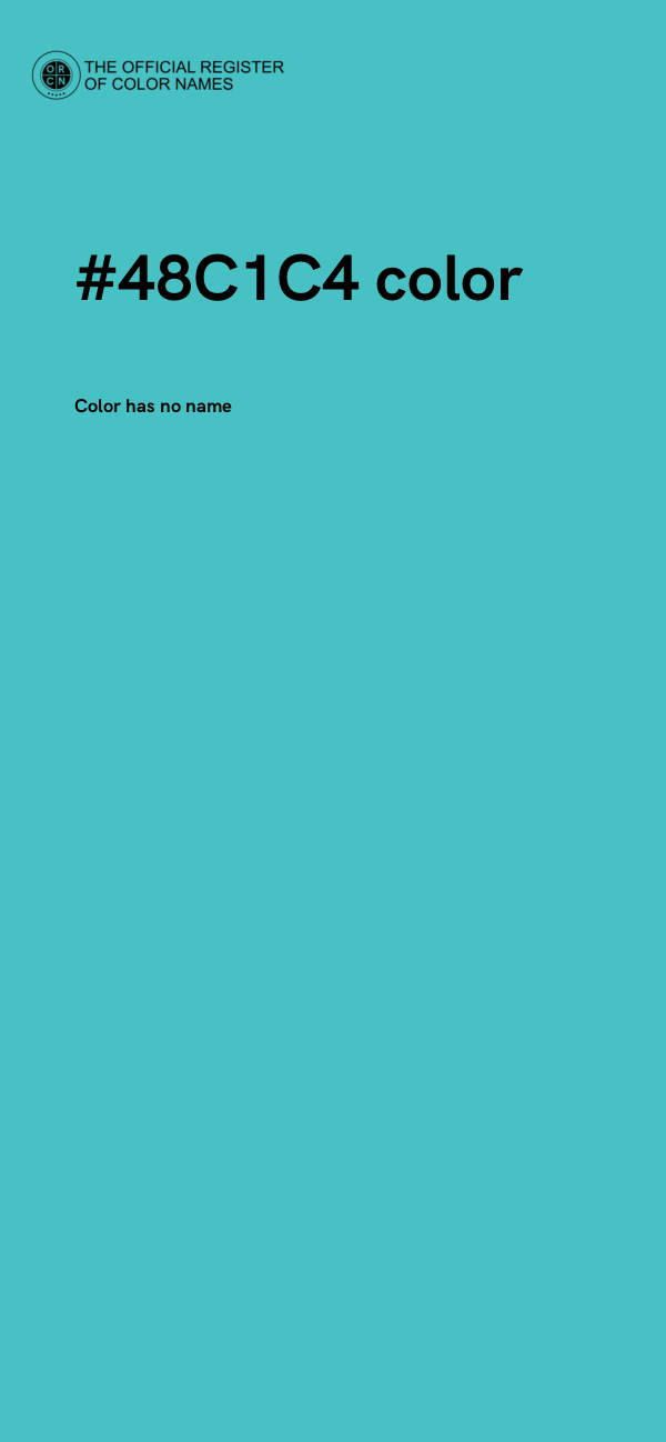 #48C1C4 color image
