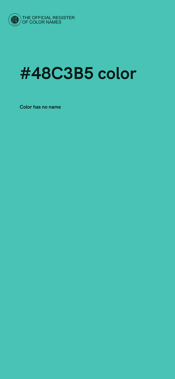 #48C3B5 color image