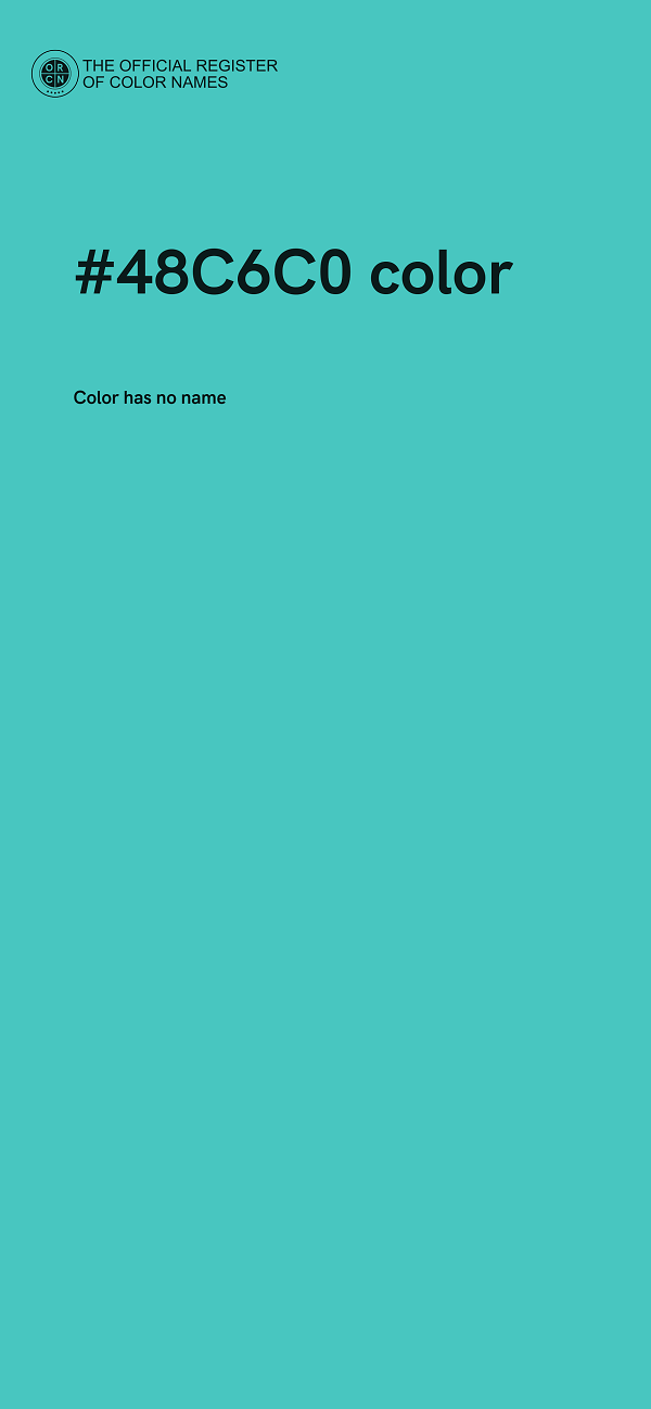 #48C6C0 color image