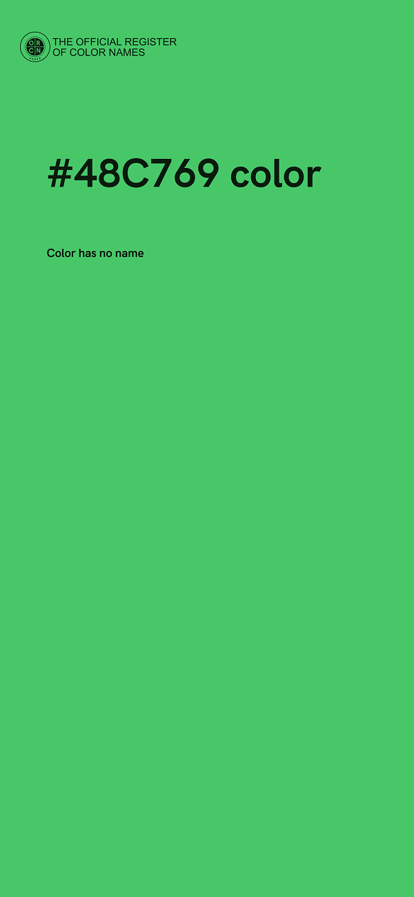 #48C769 color image