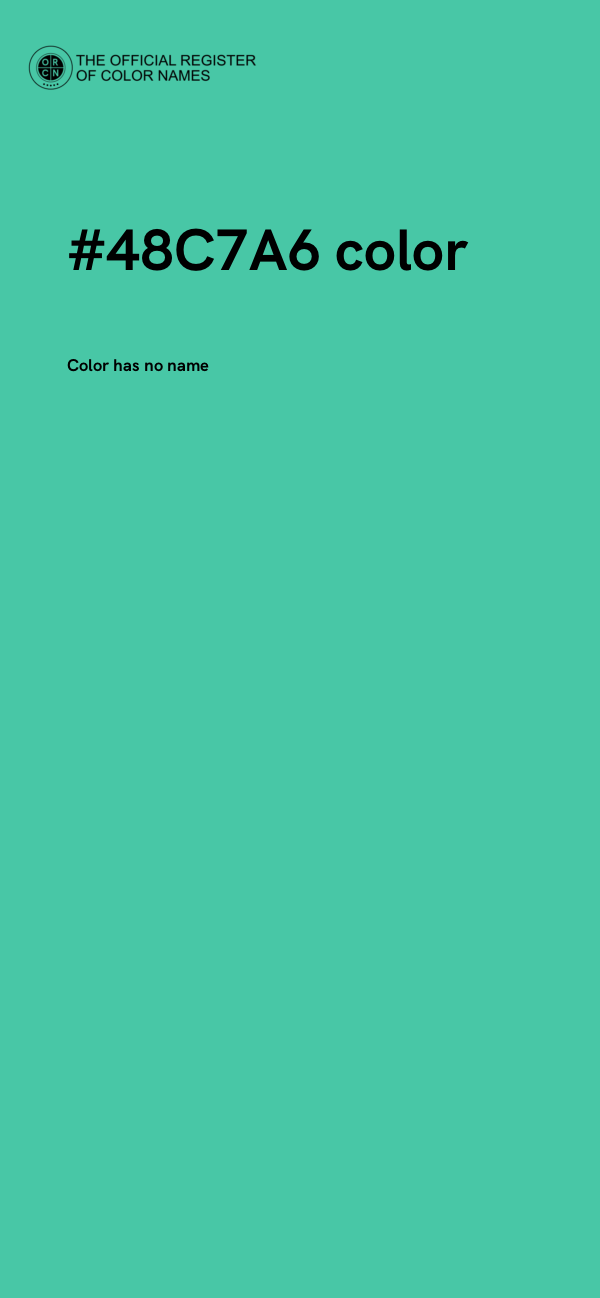 #48C7A6 color image