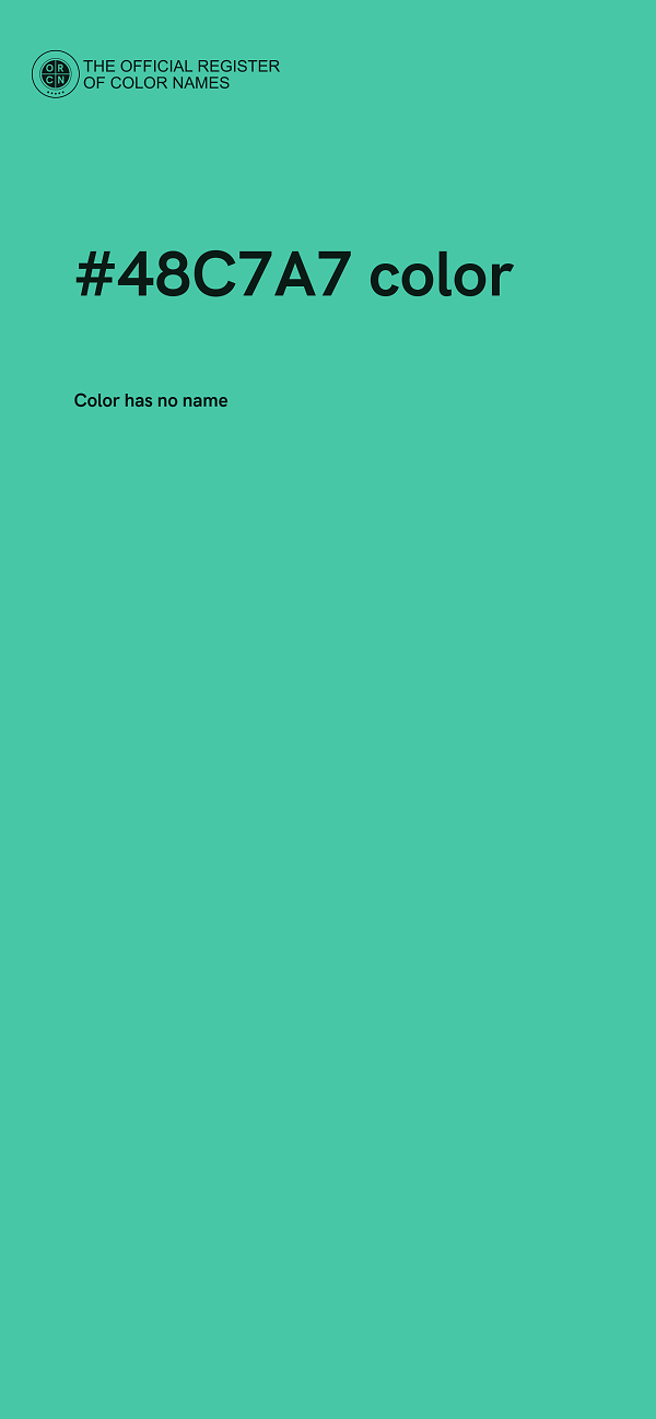 #48C7A7 color image