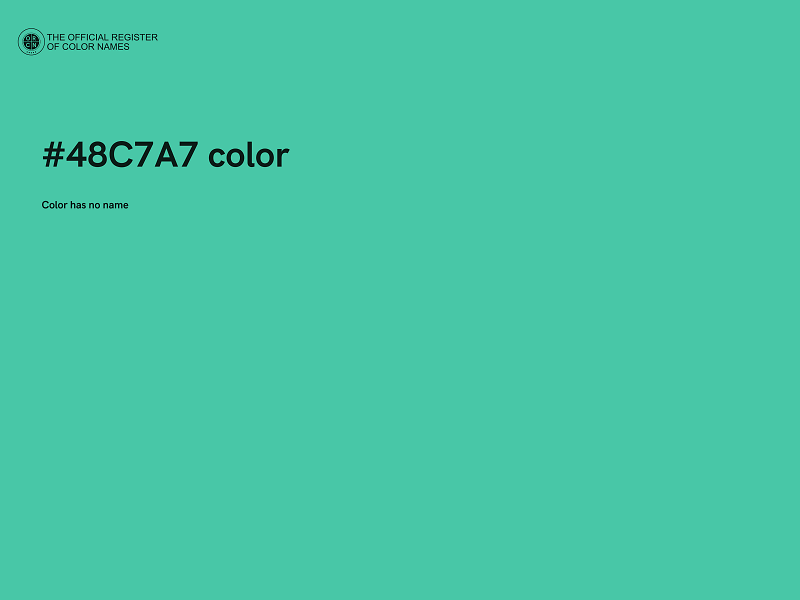 #48C7A7 color image
