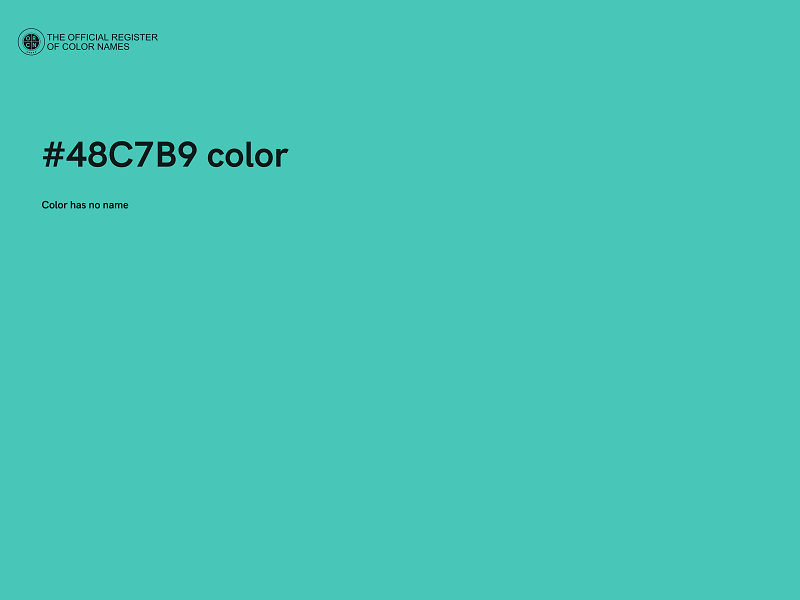 #48C7B9 color image