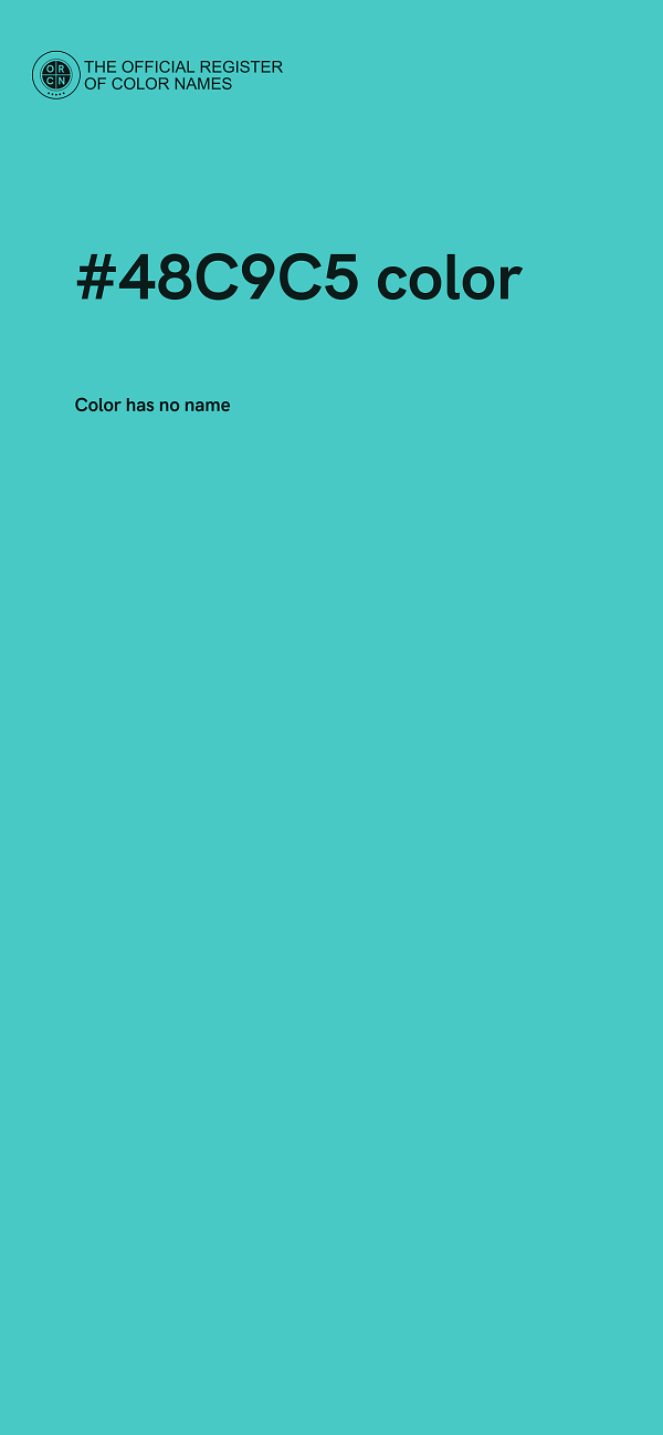 #48C9C5 color image
