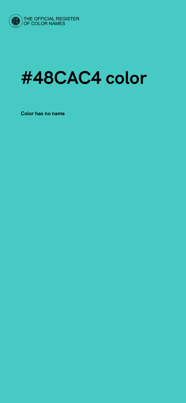 #48CAC4 color image