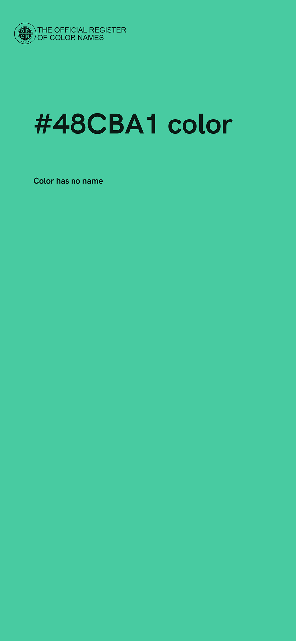 #48CBA1 color image