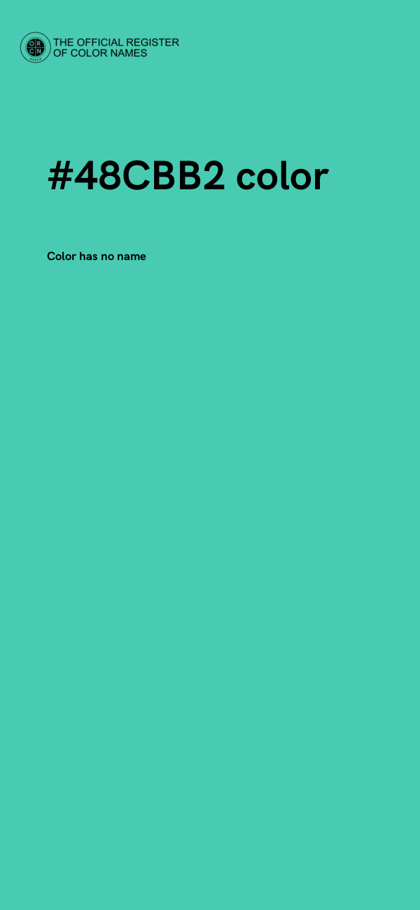 #48CBB2 color image