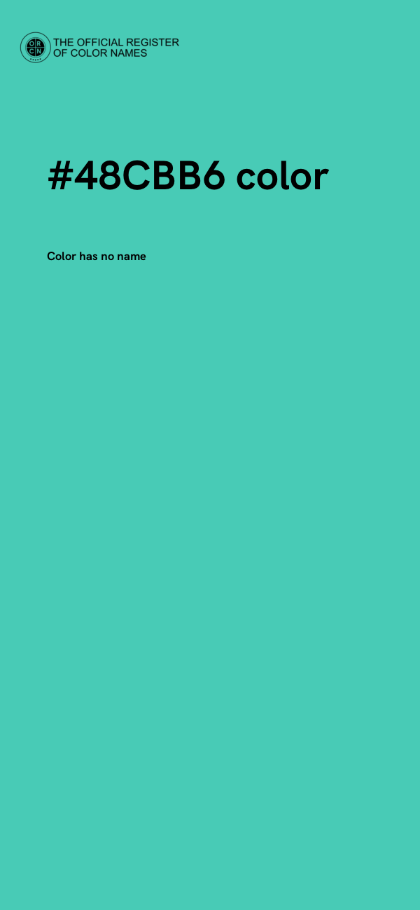 #48CBB6 color image