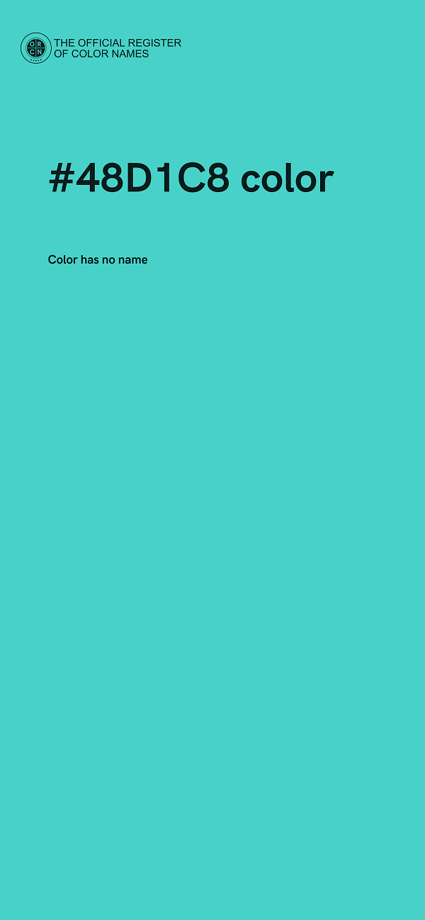 #48D1C8 color image