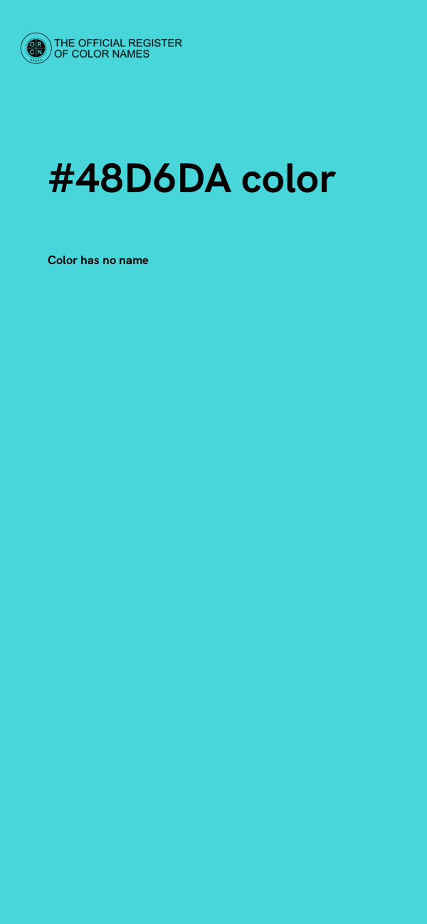 #48D6DA color image