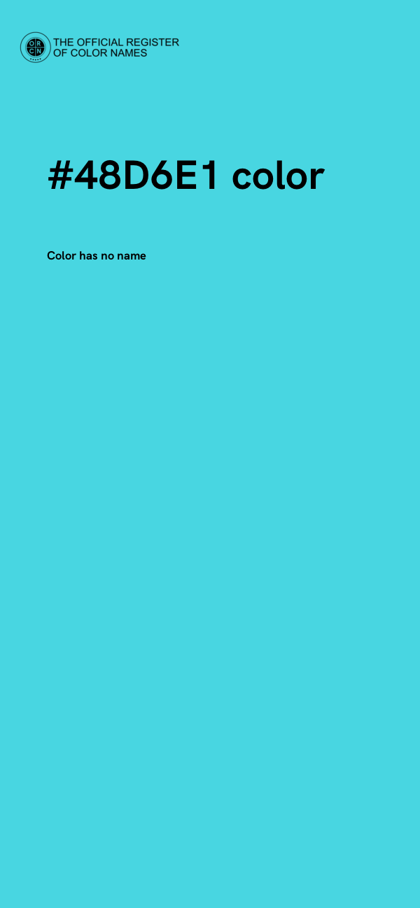 #48D6E1 color image