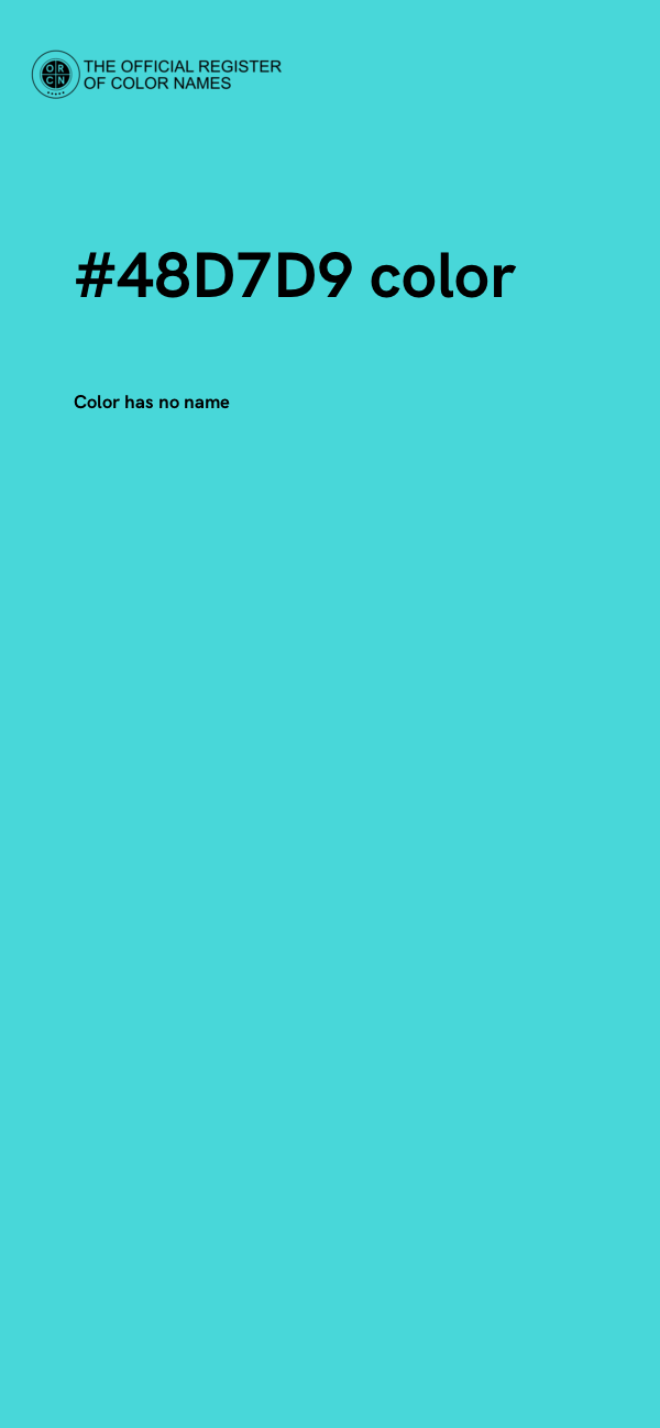 #48D7D9 color image
