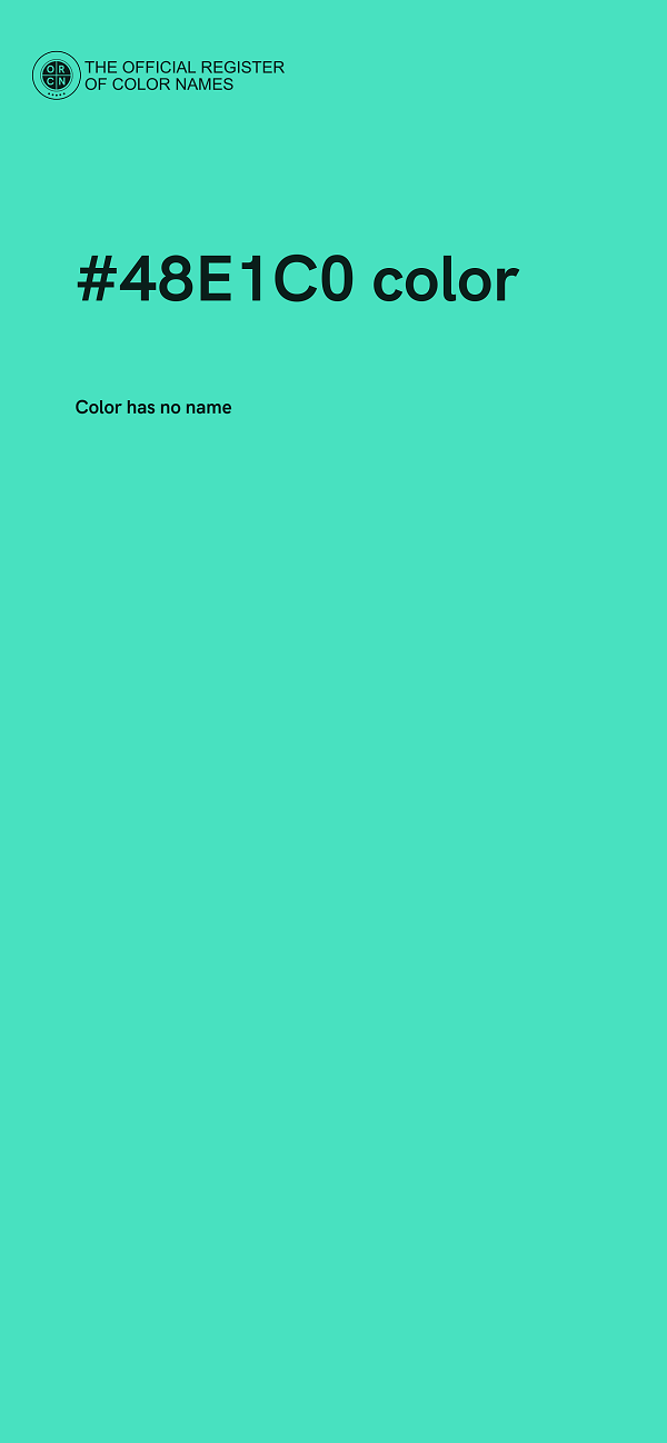 #48E1C0 color image