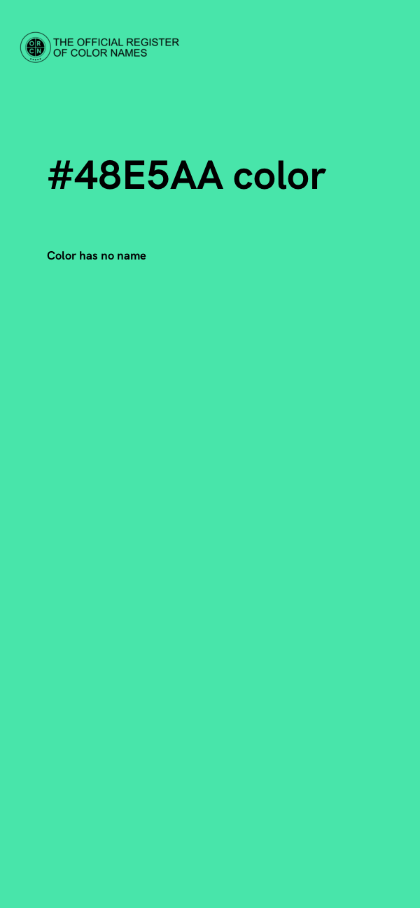 #48E5AA color image