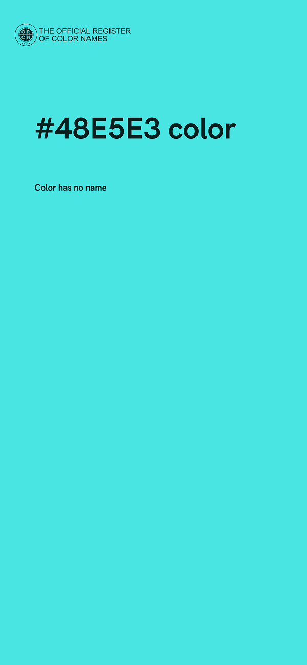 #48E5E3 color image
