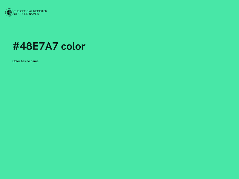 #48E7A7 color image