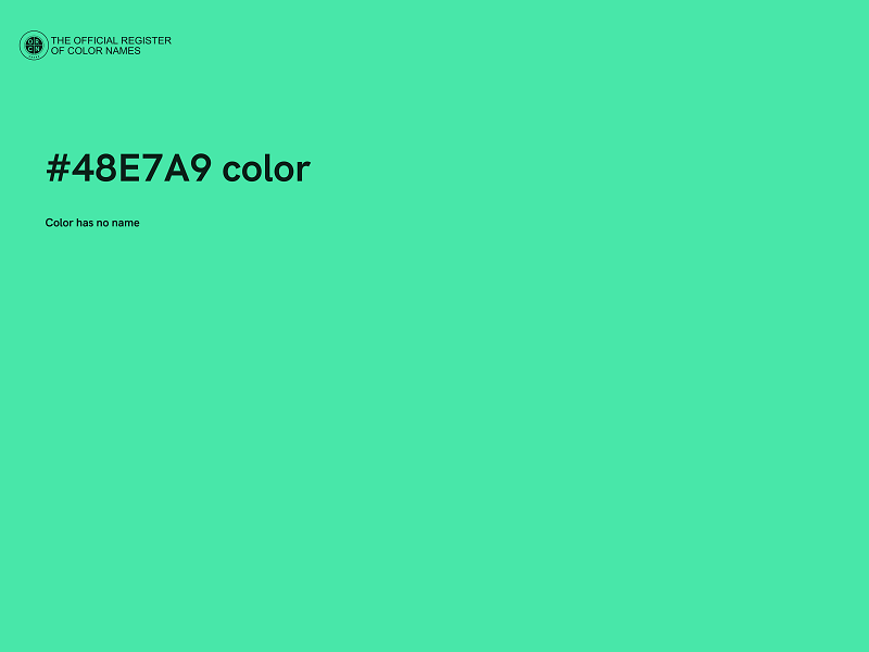 #48E7A9 color image