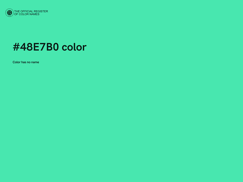 #48E7B0 color image