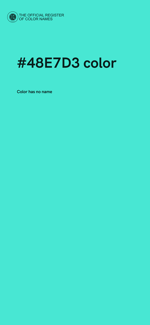 #48E7D3 color image