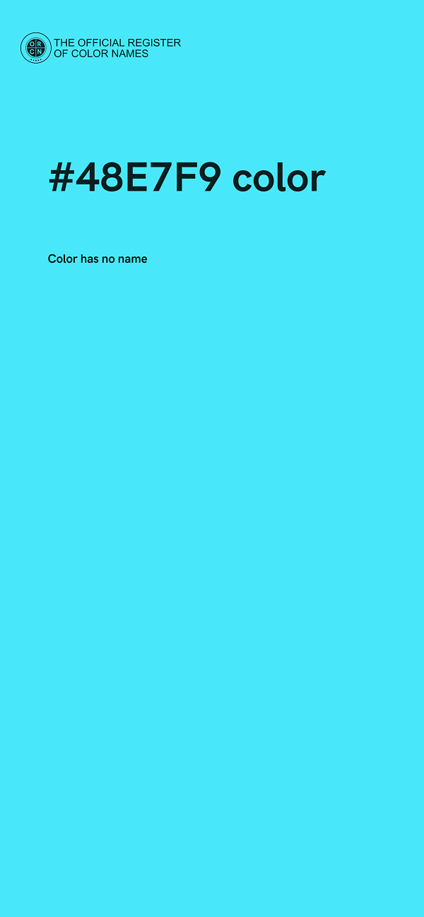#48E7F9 color image