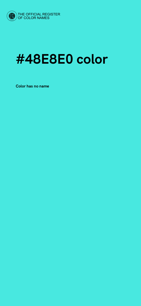 #48E8E0 color image