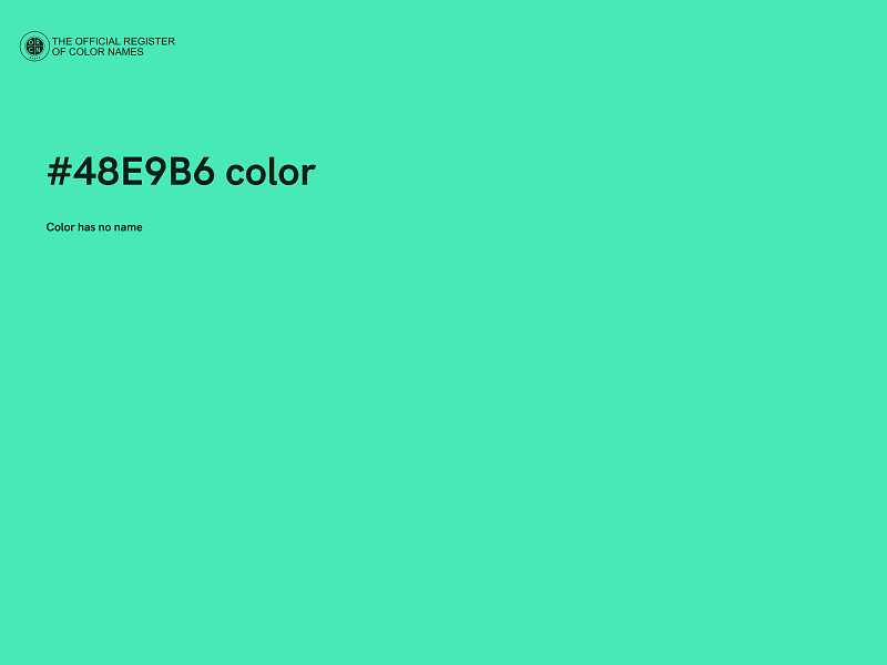 #48E9B6 color image