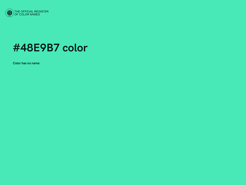 #48E9B7 color image